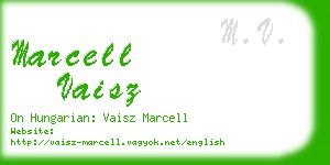 marcell vaisz business card